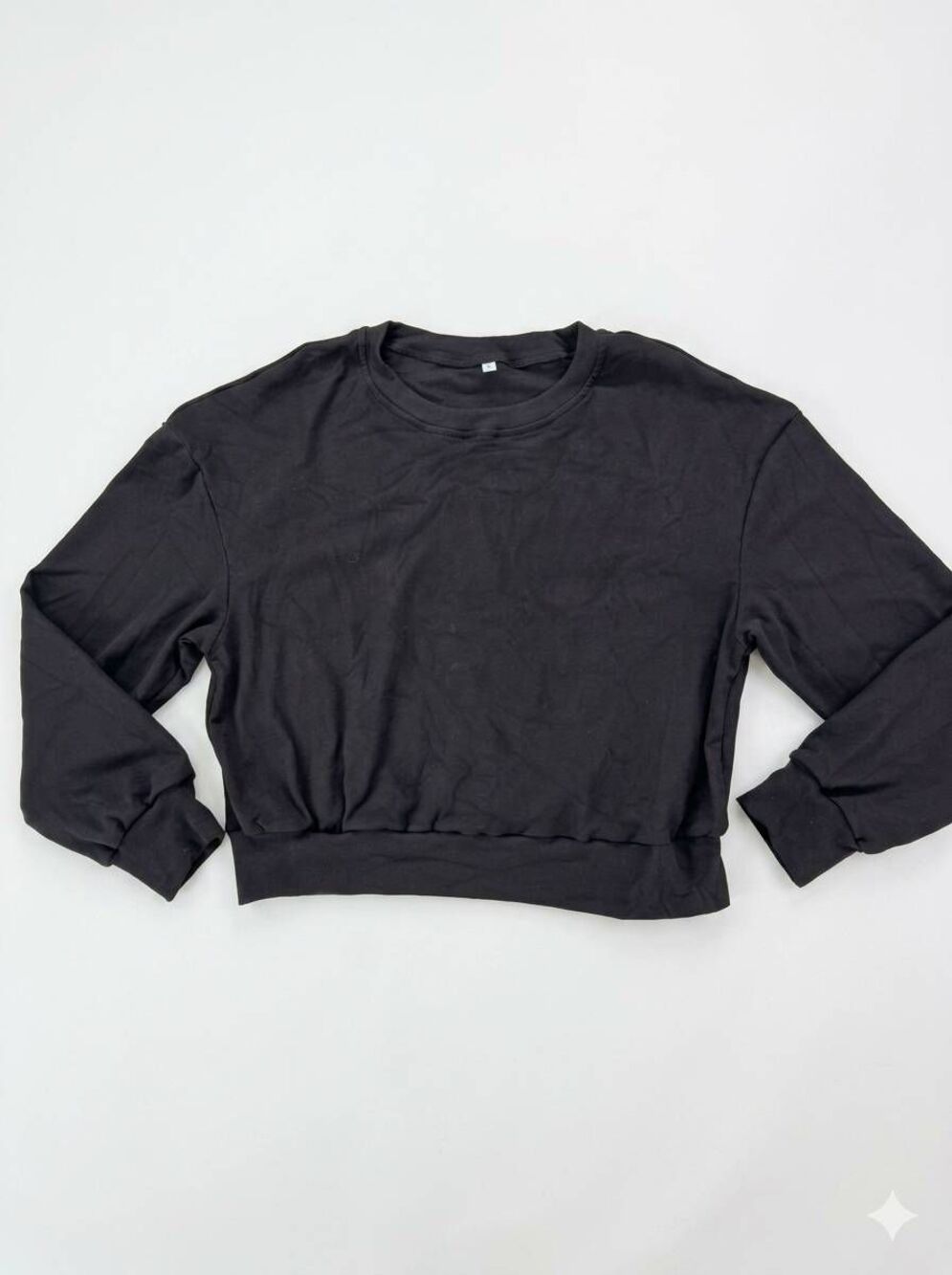 ☔️🔸️NWT Black Loose Cropped Long Sleeve Sweatshirt Medium